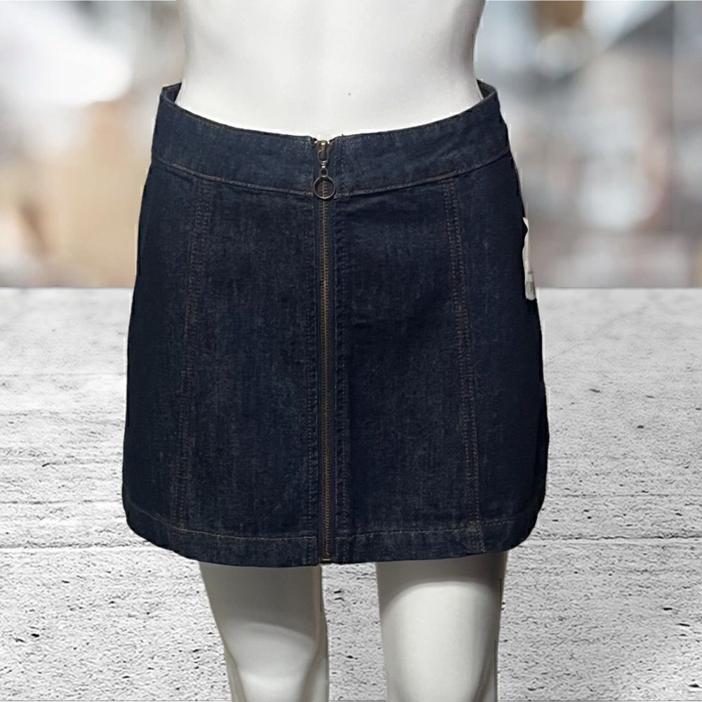 Altar’d State Front Zip‎ Denim Mini Skirt Size XS